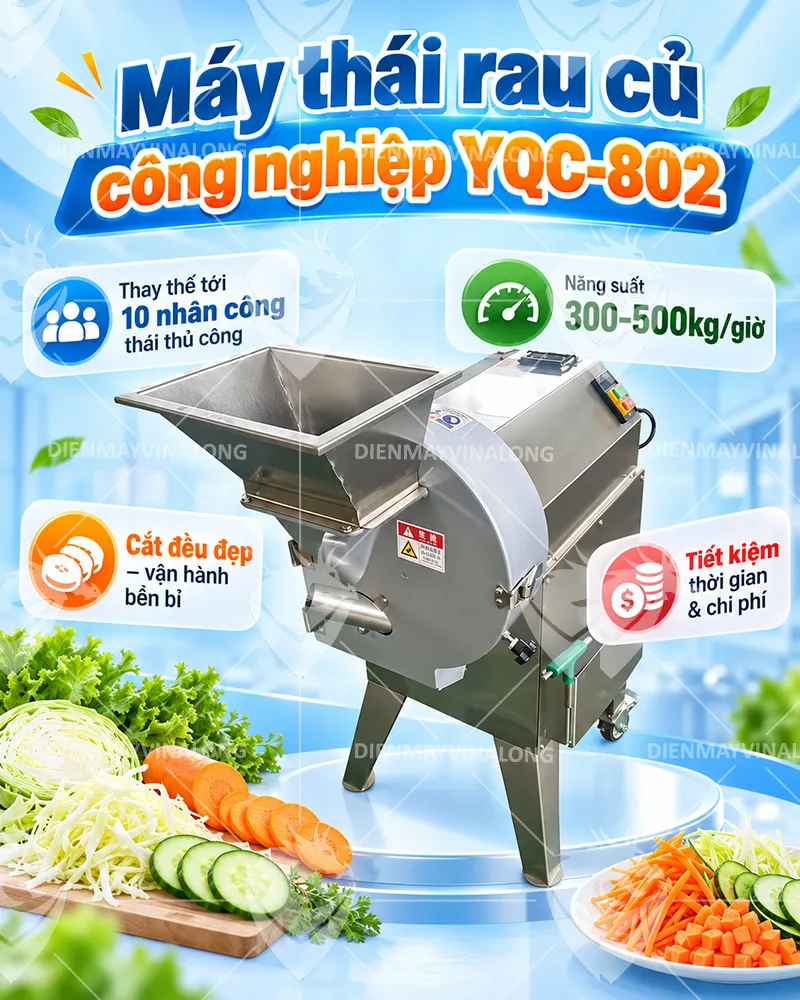 Máy thái rau củ công nghiệp YQC-802