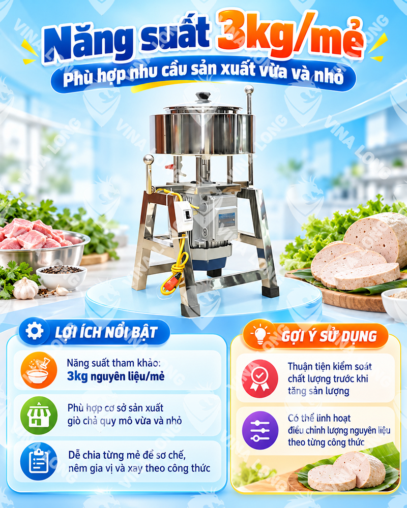 Máy Xay Giò Chả 3KG