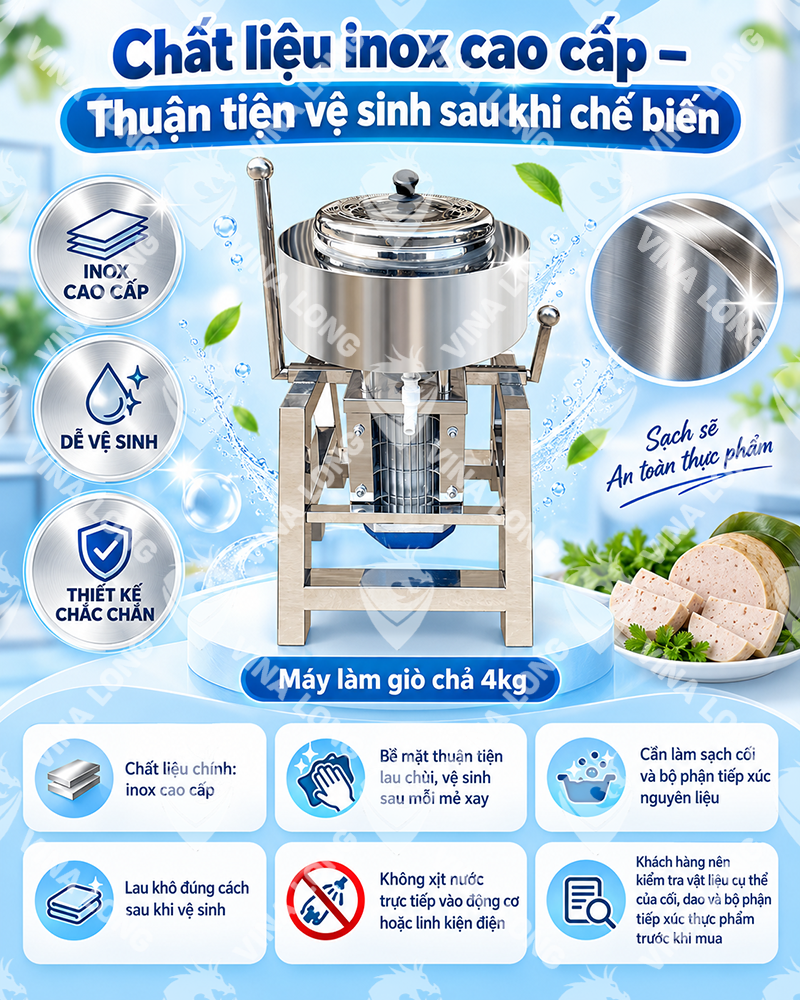 Máy Xay Giò Chả 4KG