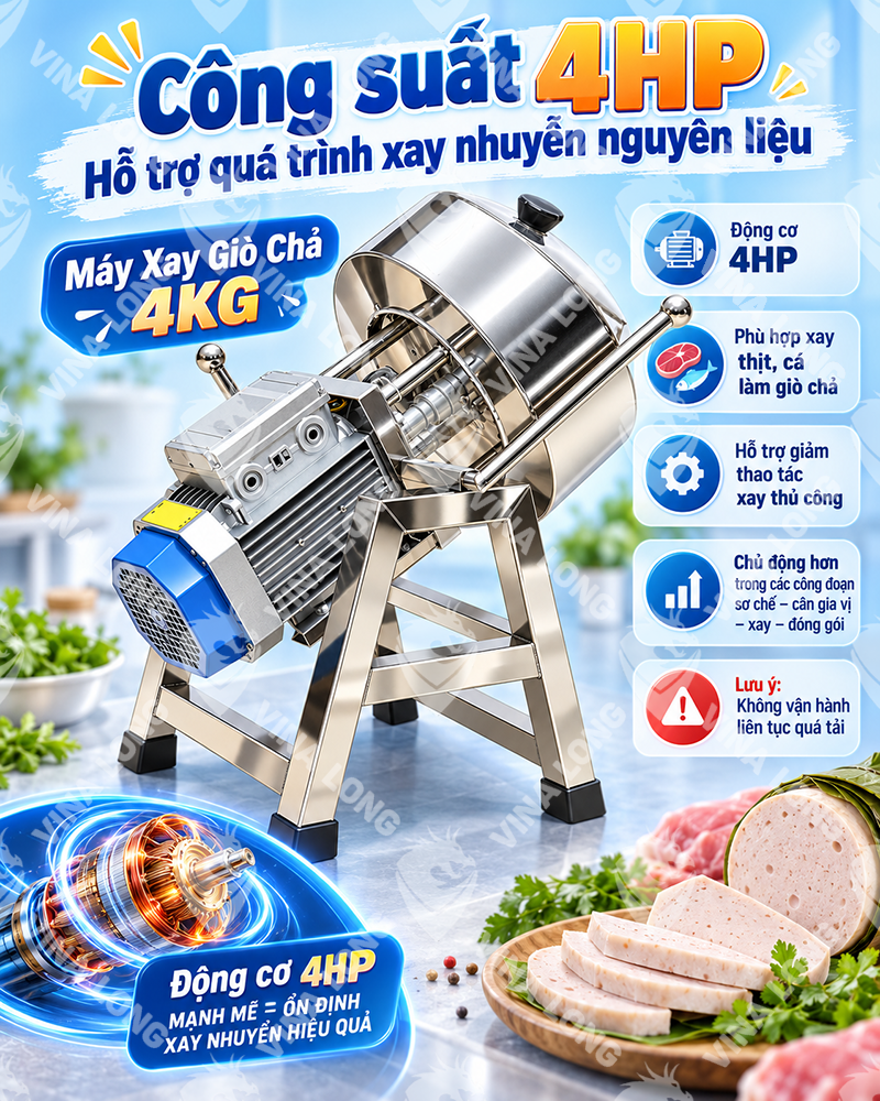 Máy Xay Giò Chả 4KG