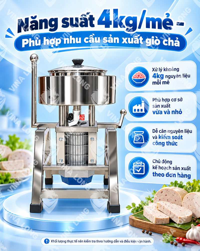 Máy Xay Giò Chả 4KG