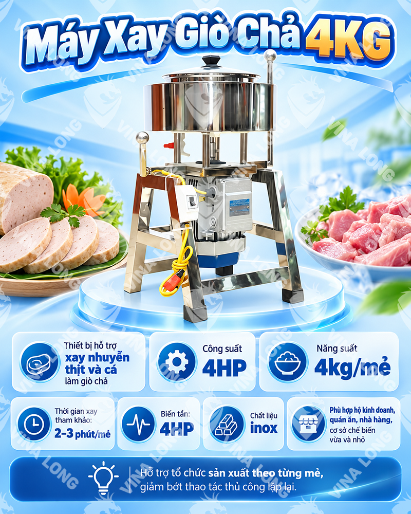 Máy Xay Giò Chả 4KG