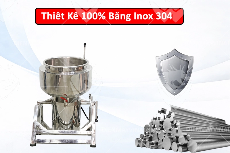 Cối xay Máy xay giò chả 60kg làm bằng inox