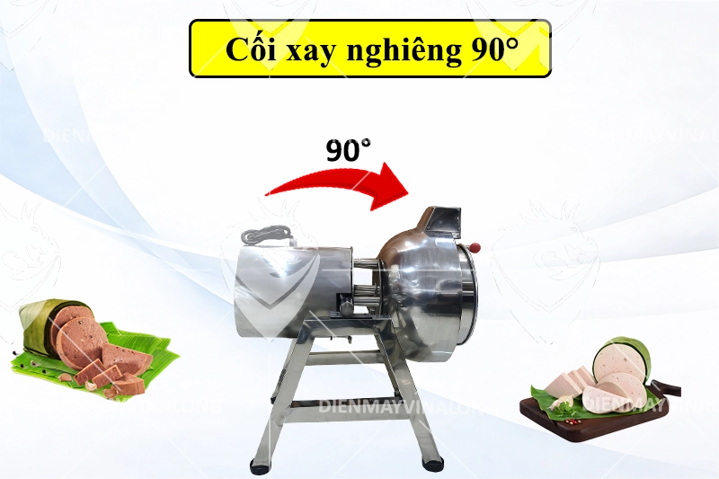 Cối xay Máy xay giò chả 60kg có thể nghiêng 90°