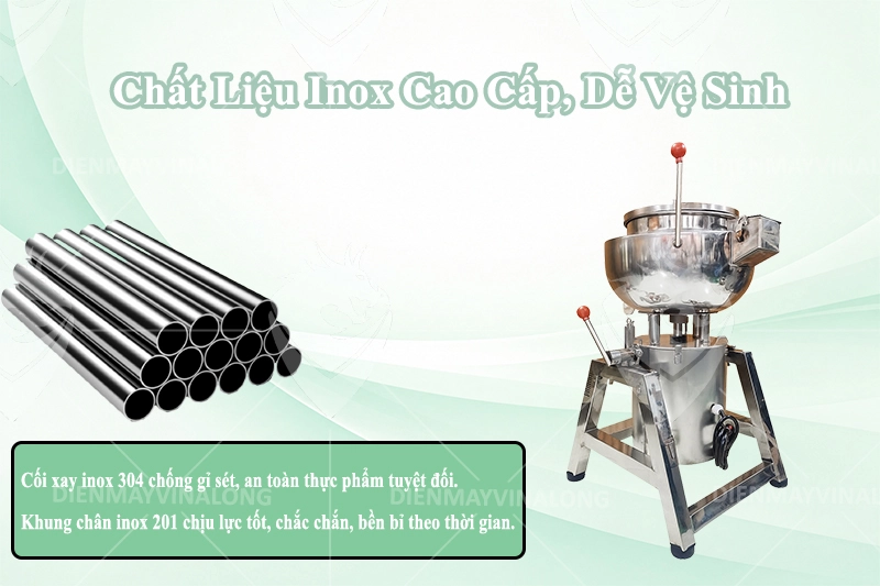 Máy Xay Giò Chả 8kg làm bằng inox