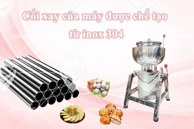 Máy xay giò chả dòng cao cấp 4kg bằng inox