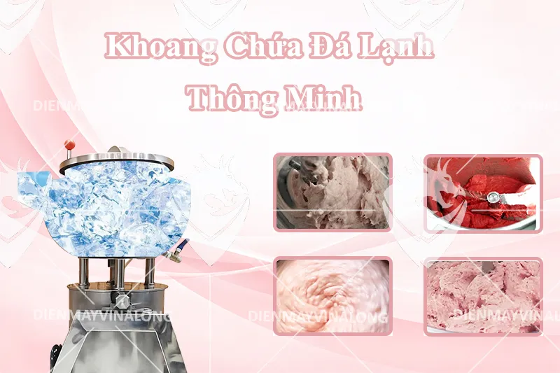 khoang máy Máy xay giò chả dòng cao cấp 4kg