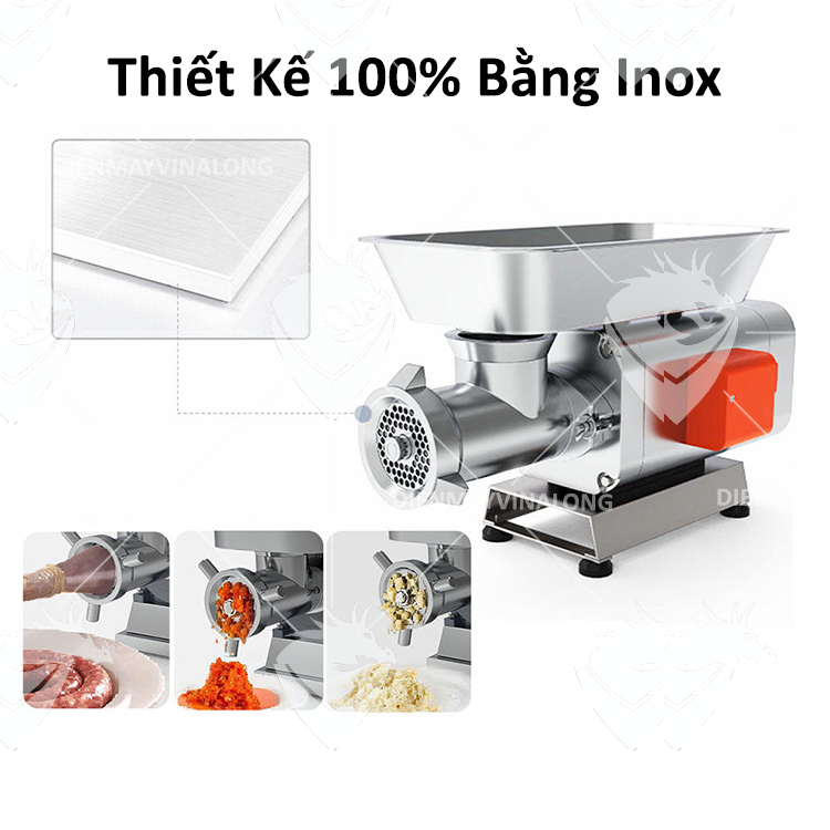 Máy Xay Thịt Họng 32 bằng inox