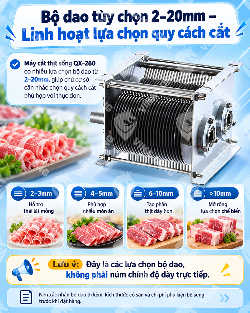 Máy Thái Thịt Tươi Sống QX-260