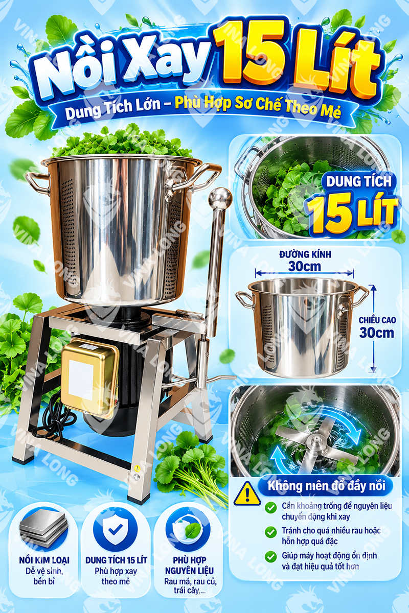 MÁY XAY RAU MÁ XAY ĐA NĂNG 6KG CÔNG SUẤT 3.5KW
